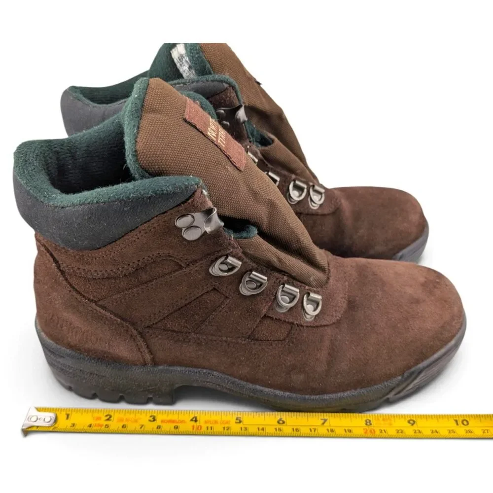 Northwest Territory Mens 7 Brown Leather Suede Hiking Boots Slip Resistant